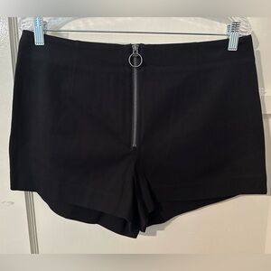 Anthropologie Maeve Black Zippered Women's Shorts Stretch Hot Pants 12 NWT
